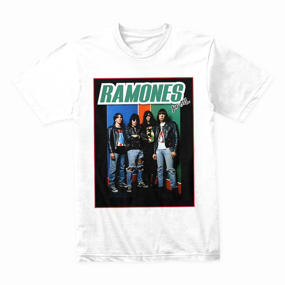 Ramones "For All" T-Shirt – Vintage Punk Rock Band Photo Tee