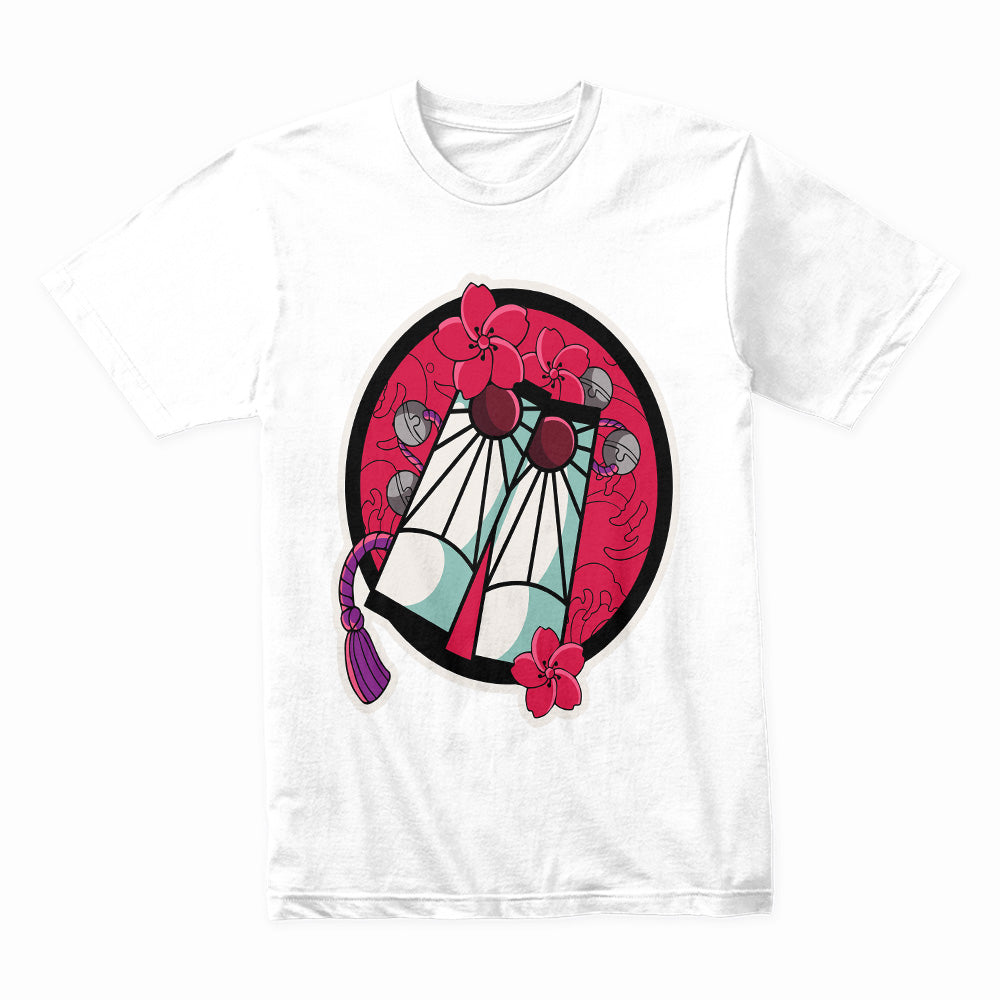 Elegant Demon Slayer Hanafuda Earring T-Shirt – Iconic Samurai-Inspired Aesthetic