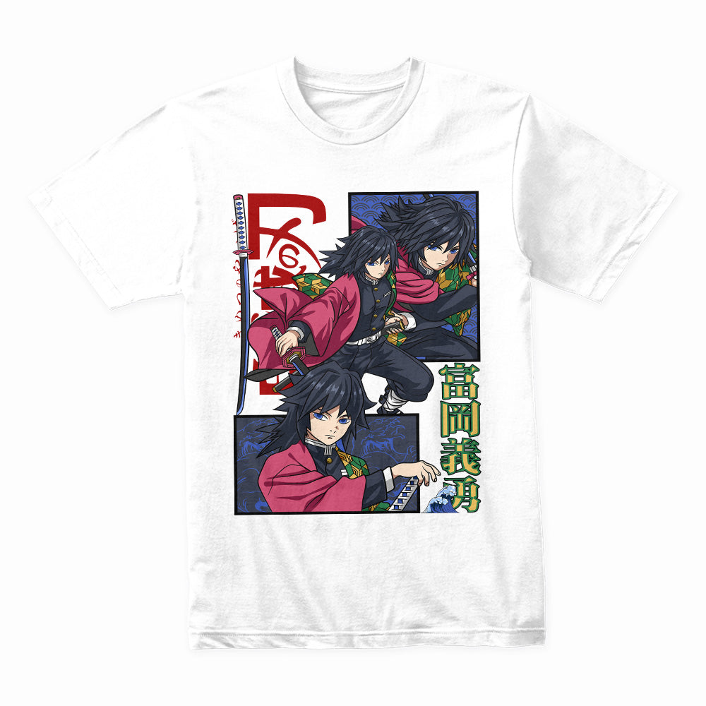 Demon Slayer Giyu Tomioka T-Shirt – Water Hashira Battle Stance
