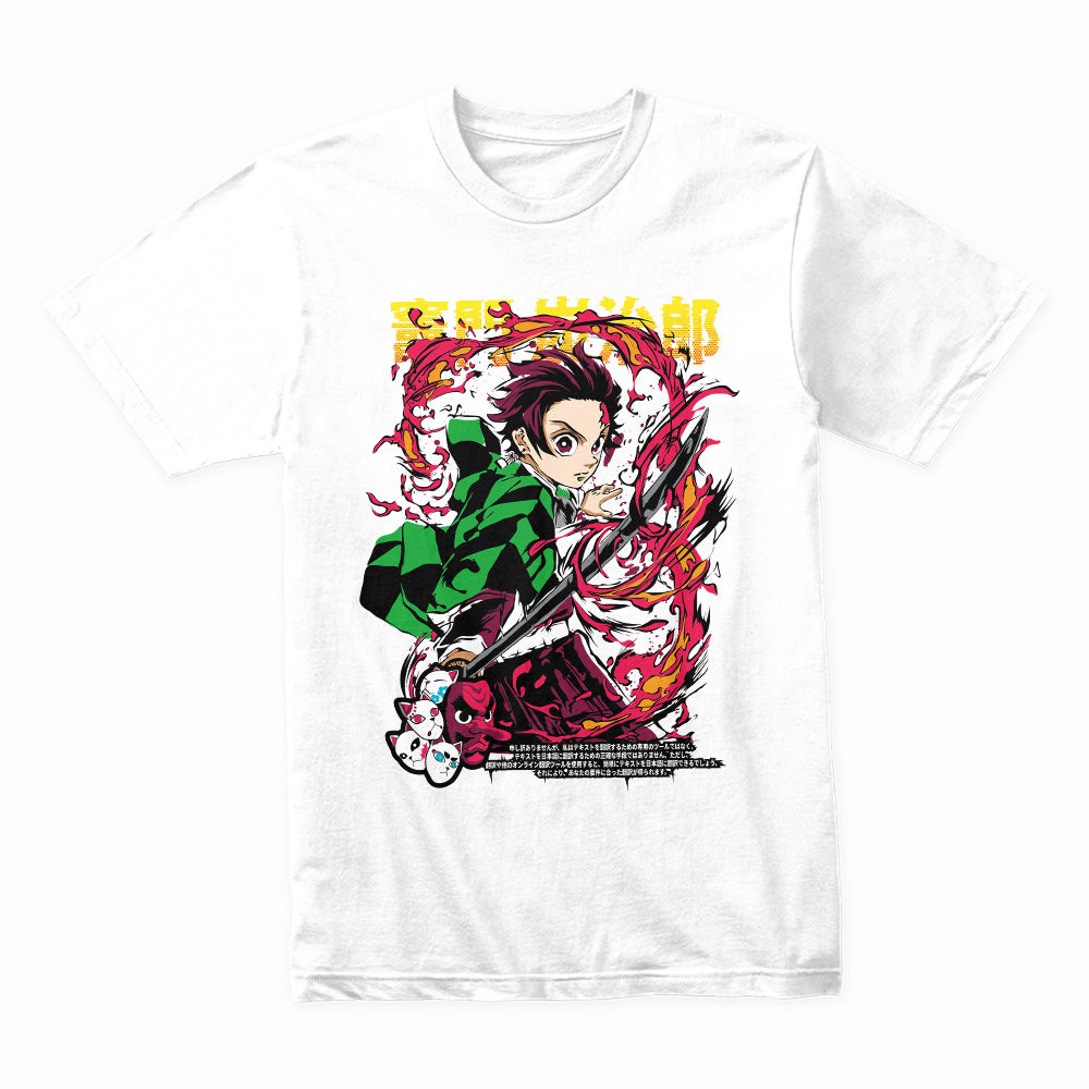 Tanjiro Kamado "Flame Breathing" T-Shirt – Demon Slayer Anime Battle Tee