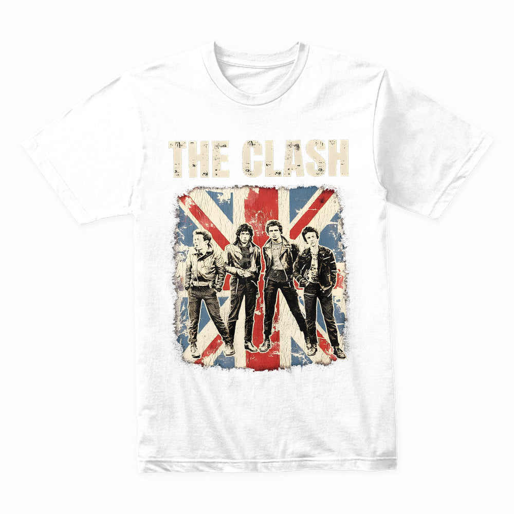 The Clash Vintage Union Jack Punk Rock T-Shirt