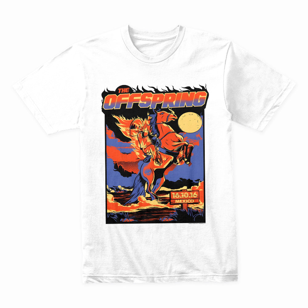 The Offspring "Flaming Rider" Mexico 2016 Concert Tour T-Shirt
