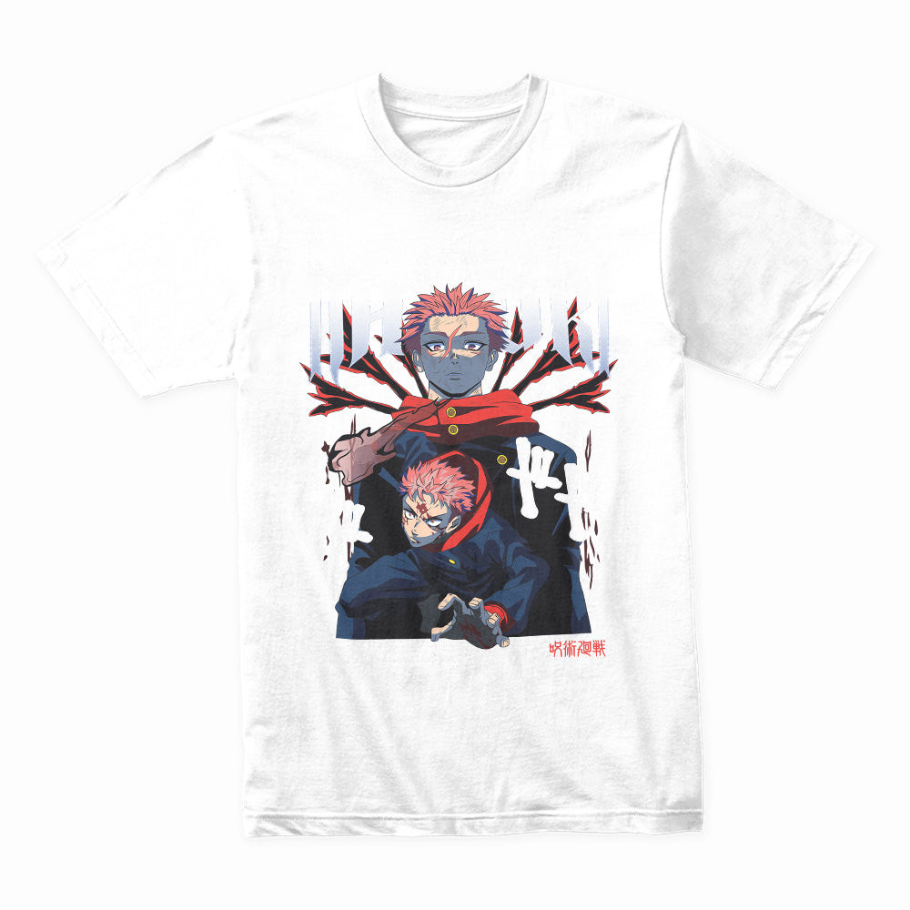 Yuji Itadori & Sukuna Cursed Energy T-Shirt – Jujutsu Kaisen Anime Power