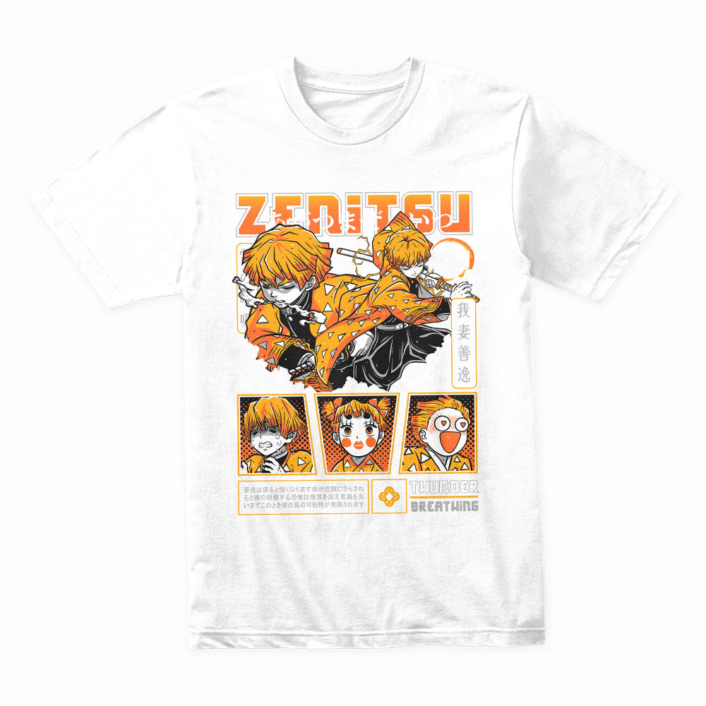 Zenitsu Agatsuma Thunder Breathing T-Shirt – Electrifying Anime Manga Design
