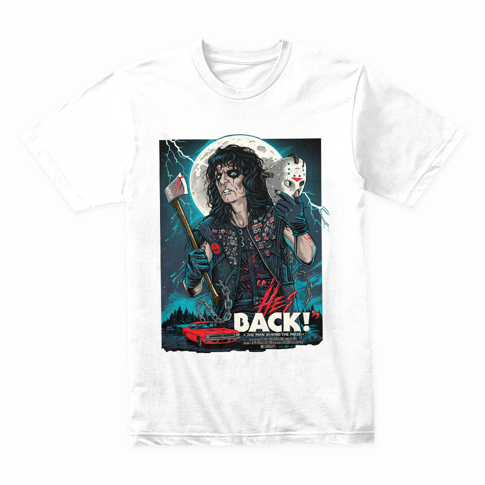 "He's Back! The Man Behind The Mask" Vintage Horror Rock T-Shirt