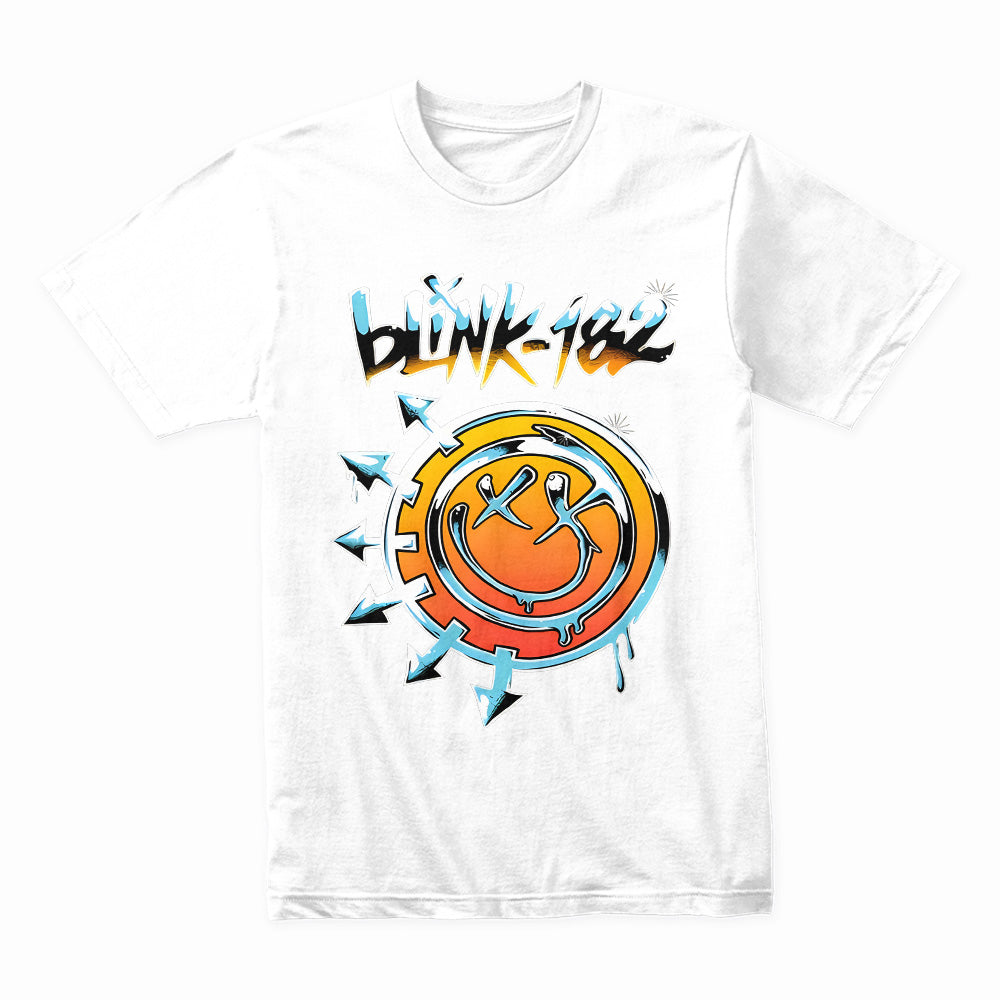 Blink-182 Retro Graffiti Style T-Shirt – Vibrant Logo Design