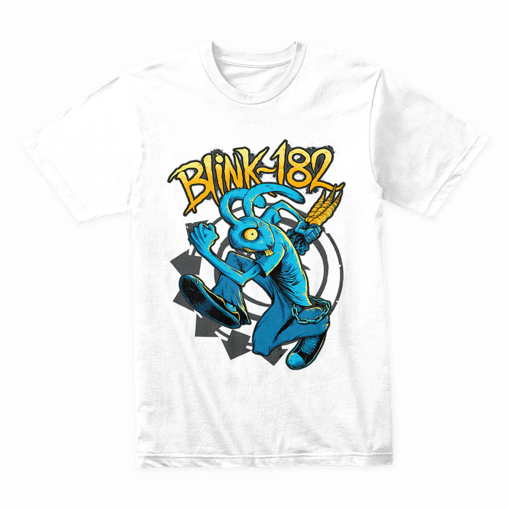 Blink-182 Punk Rock Rabbit Graphic T-Shirt – Edgy Skater Style Tee
