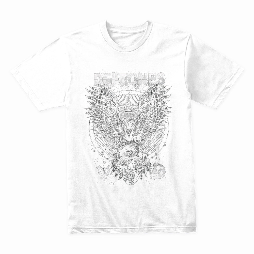 Deftones Mystical Owl & Skull T-Shirt – Dark Metal Aesthetic Tee