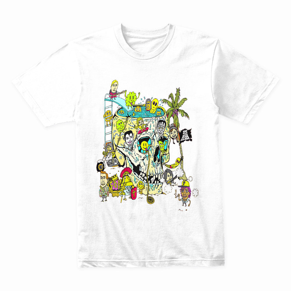 Fall Out Boy "So Much (For) Stardust" Doodle Skull Graphic T-Shirt