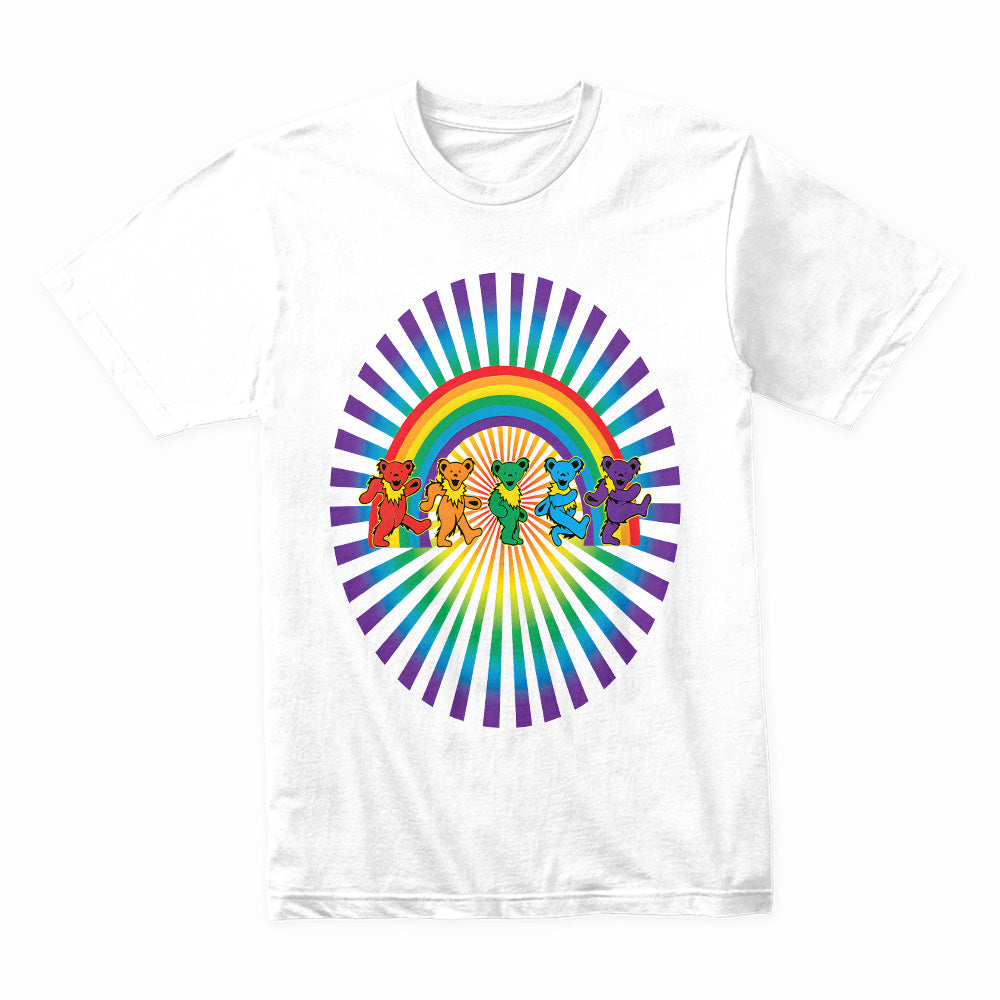 Grateful Dead Dancing Bears Rainbow Psychedelic T-Shirt
