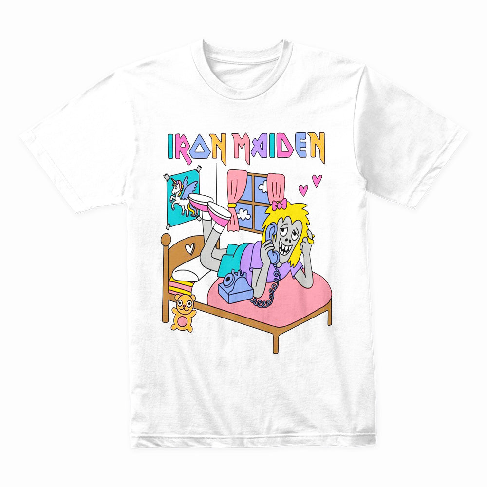 Iron Maiden Eddie Pastel Parody T-Shirt – Fun & Retro Cartoon Metal Tee