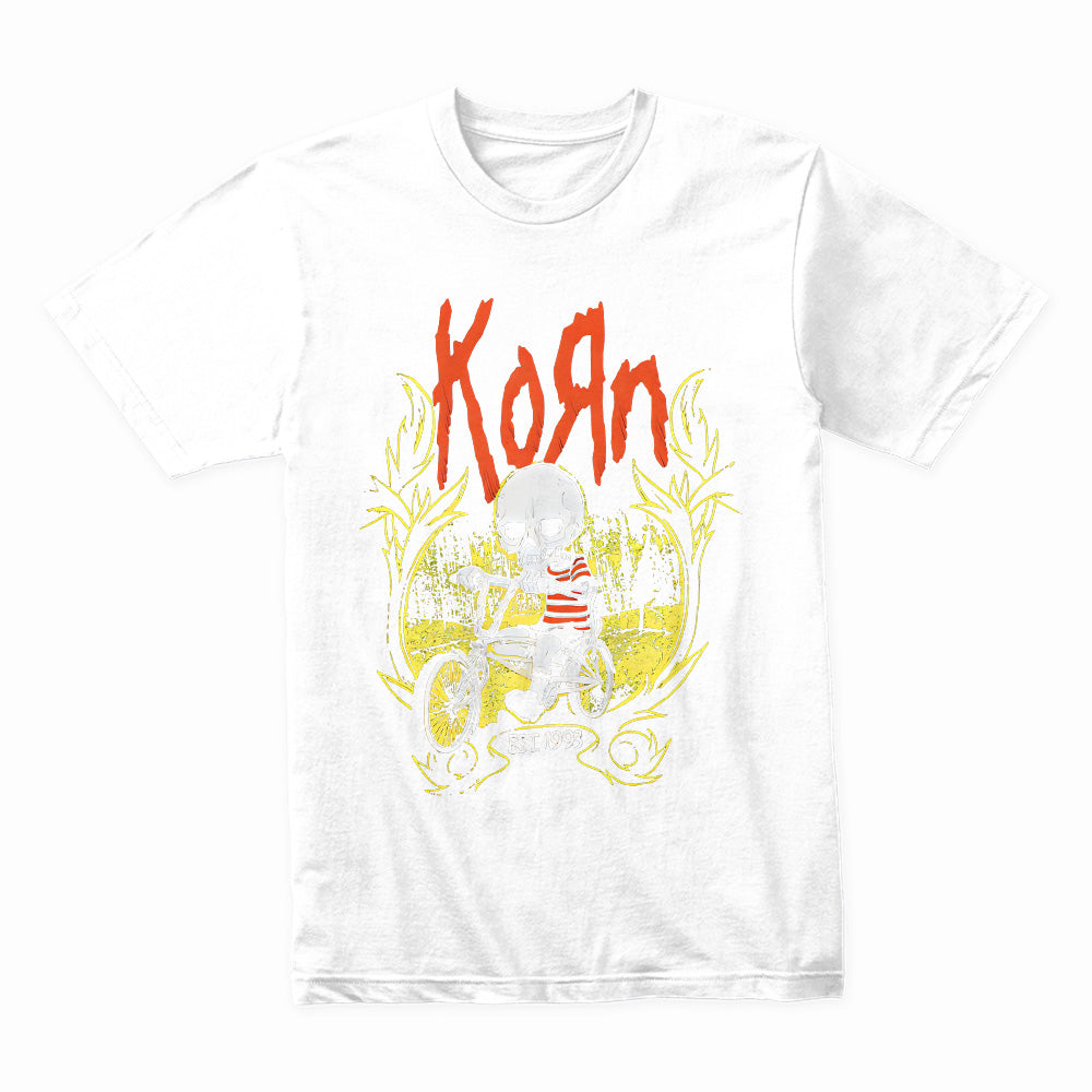 Korn Skull Kid Bicycle T-Shirt – Vintage Nu-Metal Rock Apparel