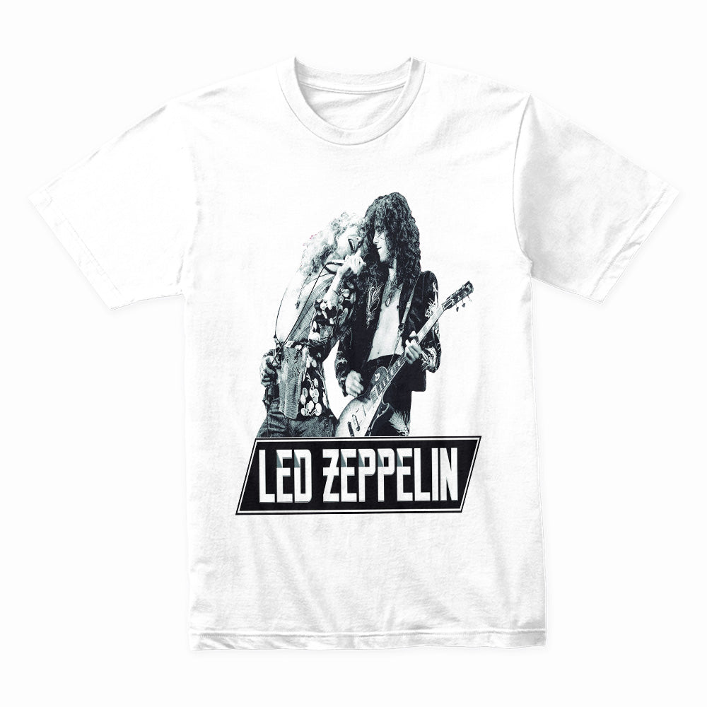 Led Zeppelin Classic Rock Duo T-Shirt – Iconic Live Performance Tribute