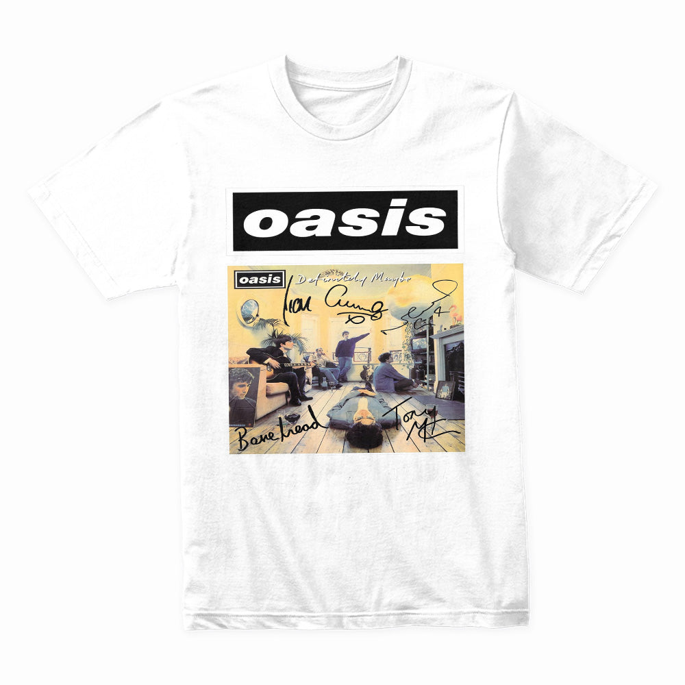 Oasis "Definitely Maybe" Album Cover T-Shirt – Signed Edition Tribute