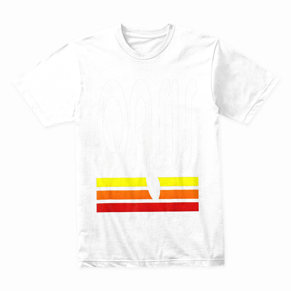 Oasis Retro Sunset Logo T-Shirt – Vintage-Inspired Britpop Tribute