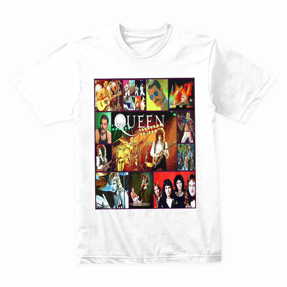 Queen Multi-Image Collage T-Shirt – Ultimate Rock Legends Tribute