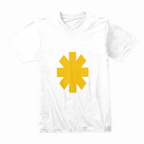 Red Hot Chili Peppers Yellow Asterisk Logo T-Shirt – Classic Rock Band Tee