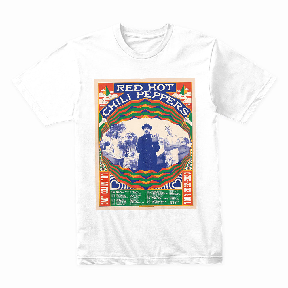 Red Hot Chili Peppers "Unlimited Love" Tour T-Shirt – Psychedelic Concert Poster Tee