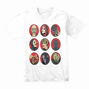 Slipknot Anime-Inspired Masked Members T-Shirt – Unique Art Style
