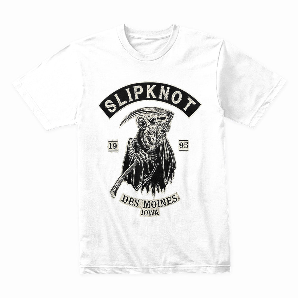 Slipknot “Des Moines Reaper” Vintage Biker-Style T-Shirt