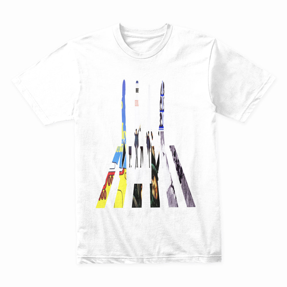 The Beatles "Abbey Road Album Collage" T-Shirt – Artistic Rock Tribute