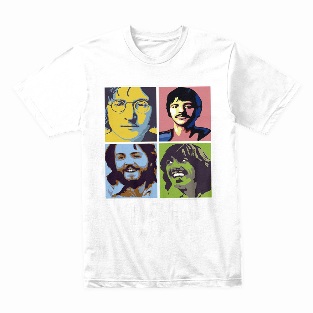 The Beatles "Pop Art Portraits" T-Shirt – Vibrant Retro Rock Tribute Tee