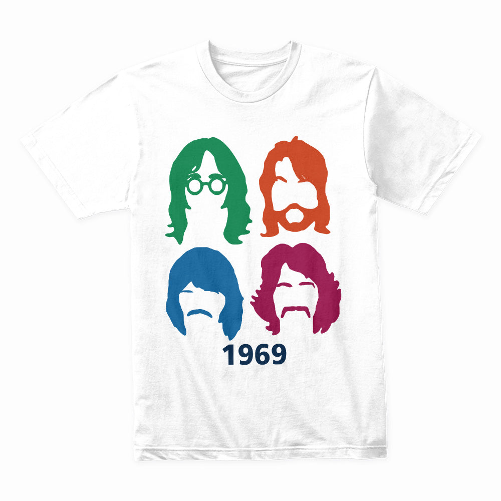 The Beatles "1969 Pop Art Silhouette" T-Shirt – Retro Rock Tribute Tee