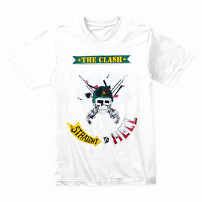 The Clash "Straight to Hell" Skull & Cards Punk Rock T-Shirt