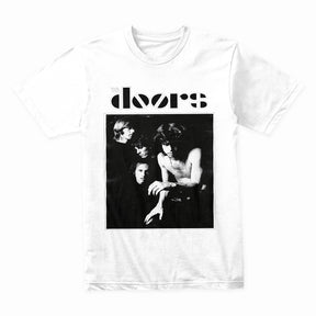 The Doors Classic Black & White Band Photo T-Shirt – Vintage Rock Tribute