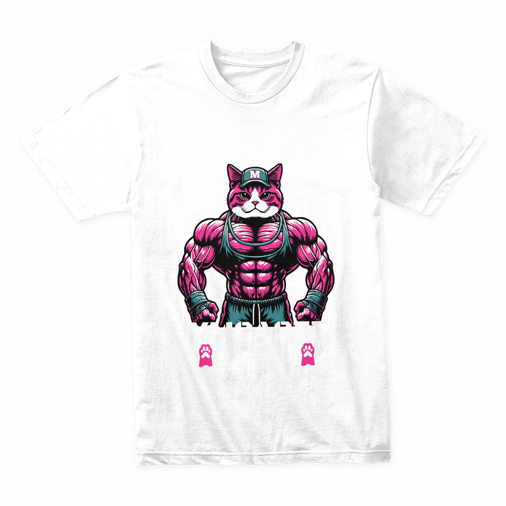 "Kitten Gymcastic" Funny Gym Cat T-Shirt – Purr-fect Meow Muscles