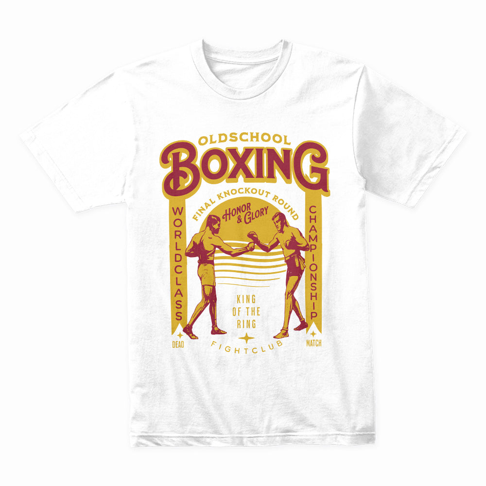"Old School Boxing" Vintage Fight Club T-Shirt – Classic Champion Spirit
