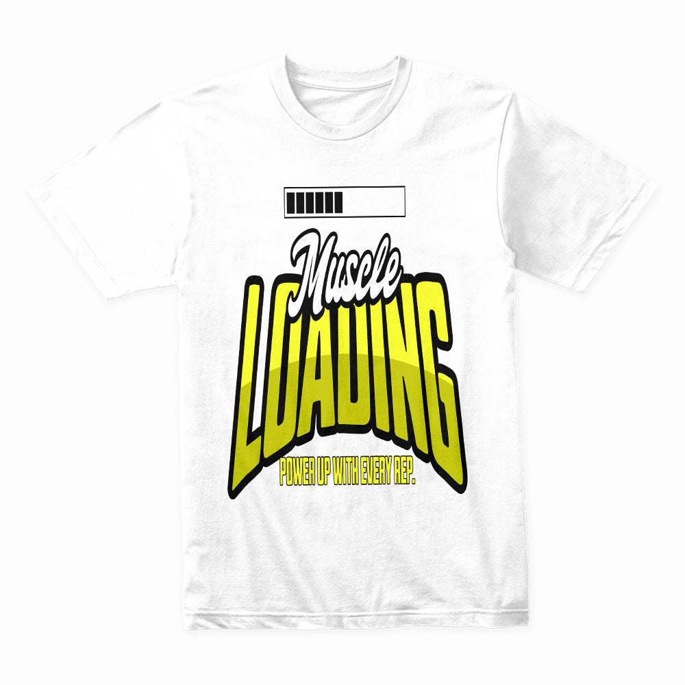 "Muscle Loading" Funny Gym T-Shirt – Power Up with Every Rep