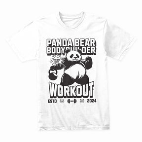 "Panda Bear Bodybuilder Workout" Fun & Motivational Gym T-Shirt