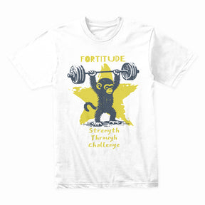 "Fortitude" Gym T-Shirt – Strength Through Challenge Motivational Workout Tee
