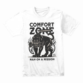 "Comfort Zone Is Dangerous" Panther Gym T-Shirt – Man on a Mission