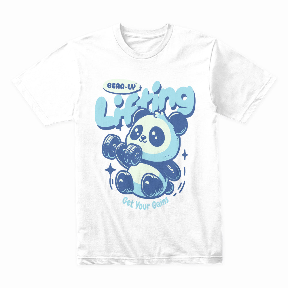 "Bear-ly Lifting" Cute Panda Gym T-Shirt – Get Your Gains!
