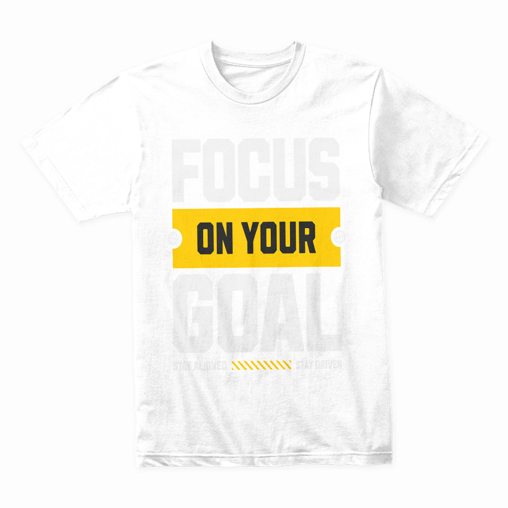 "Focus on Your Goal" Motivational Gym T-Shirt – Stay Aligned, Stay Driven