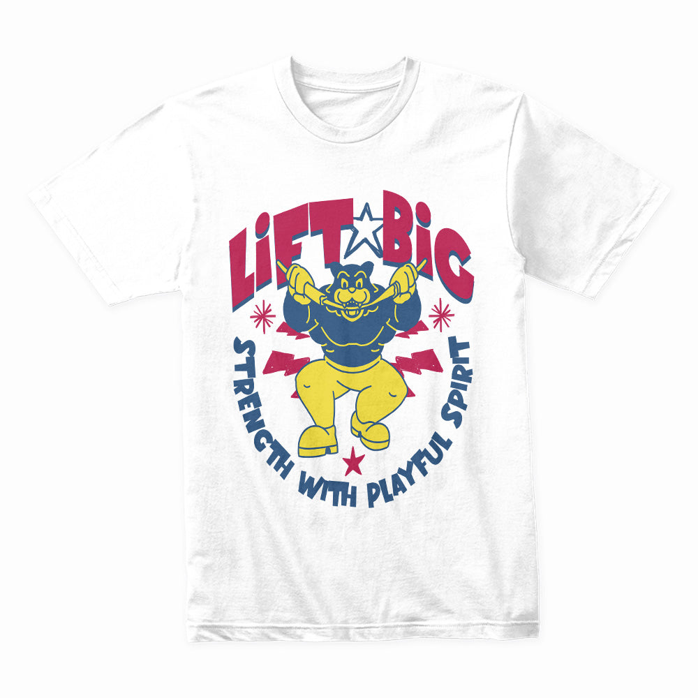 "Lift Big" Fun & Strong Gym T-Shirt – Strength with Playful Spirit