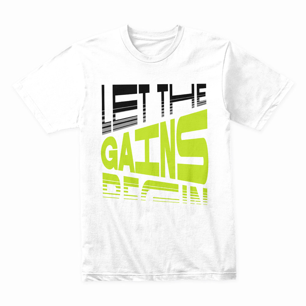 "Let the Gains Begin" Motivational Gym T-Shirt – Stylish Fitness Tee