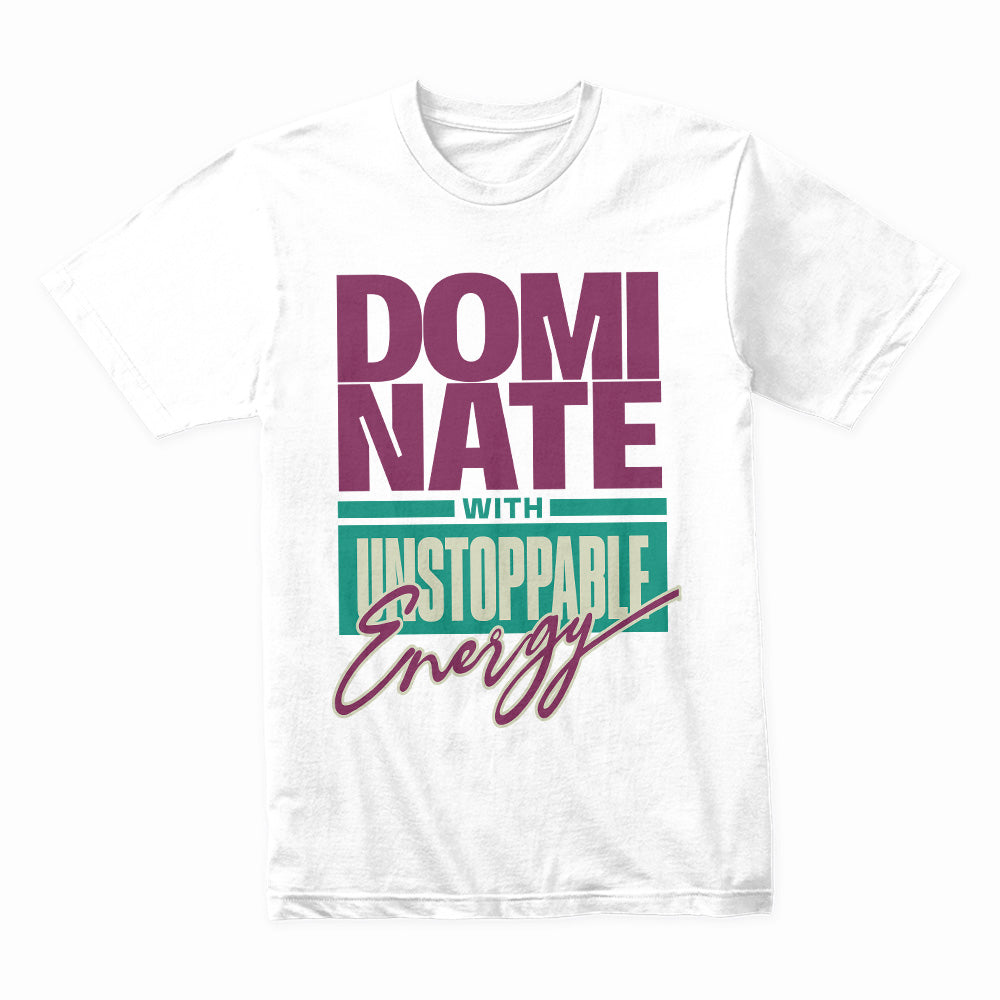 "Dominate with Unstoppable Energy" Motivational Gym T-Shirt – Power & Confidence