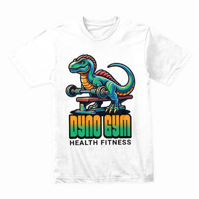 "Dyno Gym" Dinosaur Fitness T-Shirt – Fun & Motivational Workout Tee
