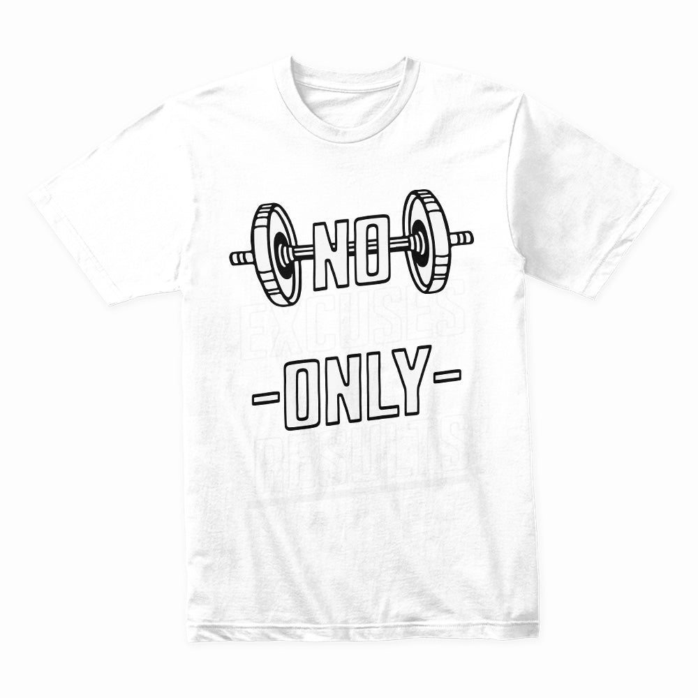 "No Excuses, Only Results" Motivational Gym T-Shirt – Train Hard, Stay Focused
