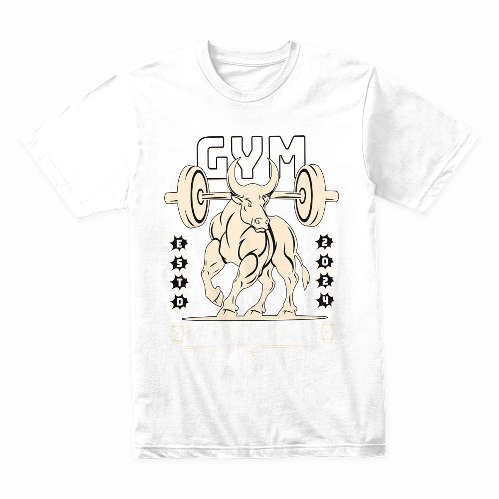 "Fitness Bull" Powerlifting Gym T-Shirt – Strength, Power & Determination