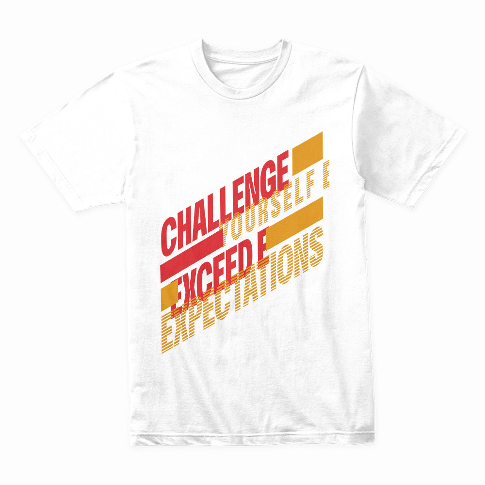 "Challenge Yourself, Exceed Expectations" Motivational Gym T-Shirt – Push Beyond Limits