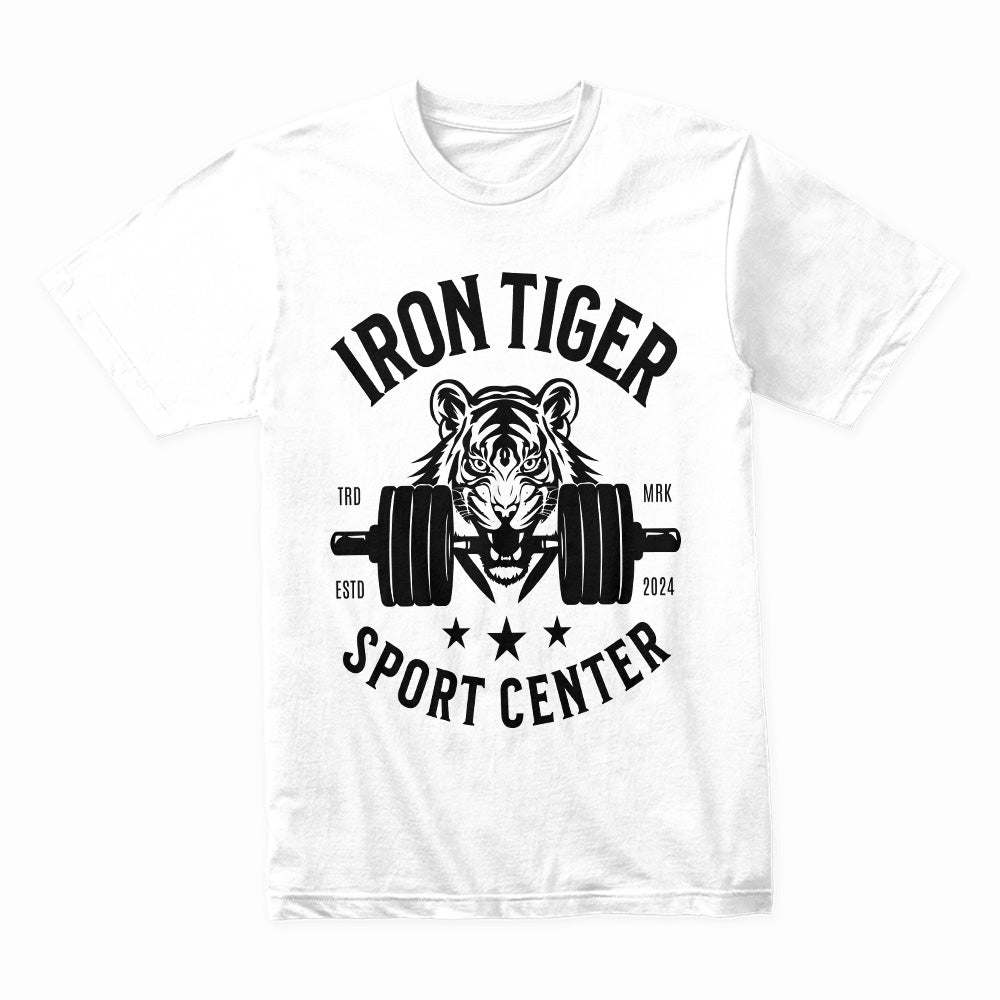 "Iron Tiger Sport Center" Gym T-Shirt – Stealth Black Power & Strength