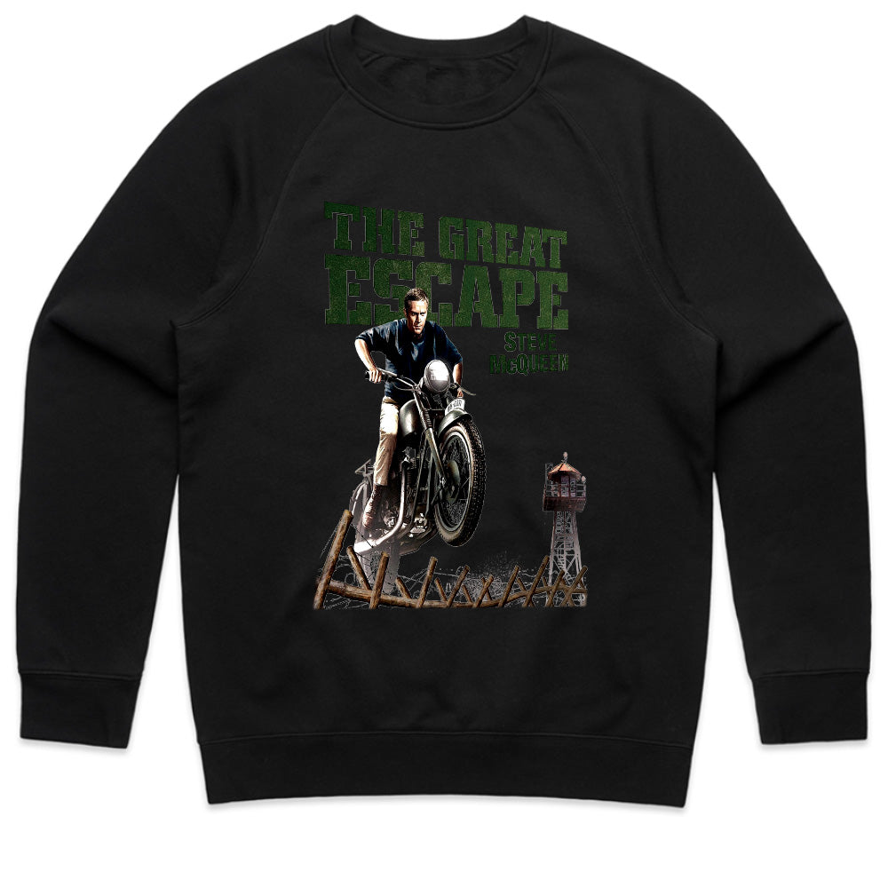 The Great Escape Steve McQueen Motorcycle Stunt T-Shirt – Classic Movie Tribute