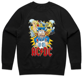 AC/DC Cartoon Chaos Graphic T-Shirt – High Voltage Rock & Roll