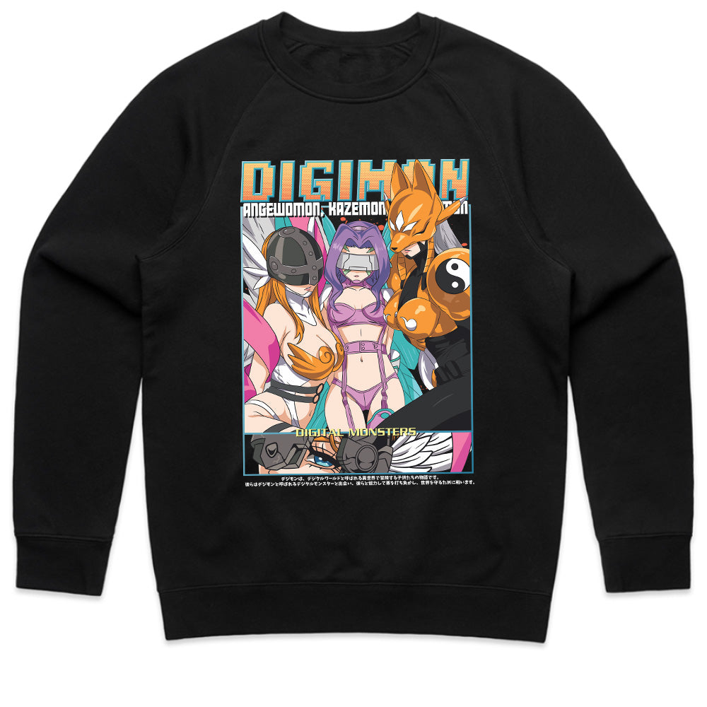 Digimon Digital Queens T-Shirt – Angewomon, Kazemon, & Renamon