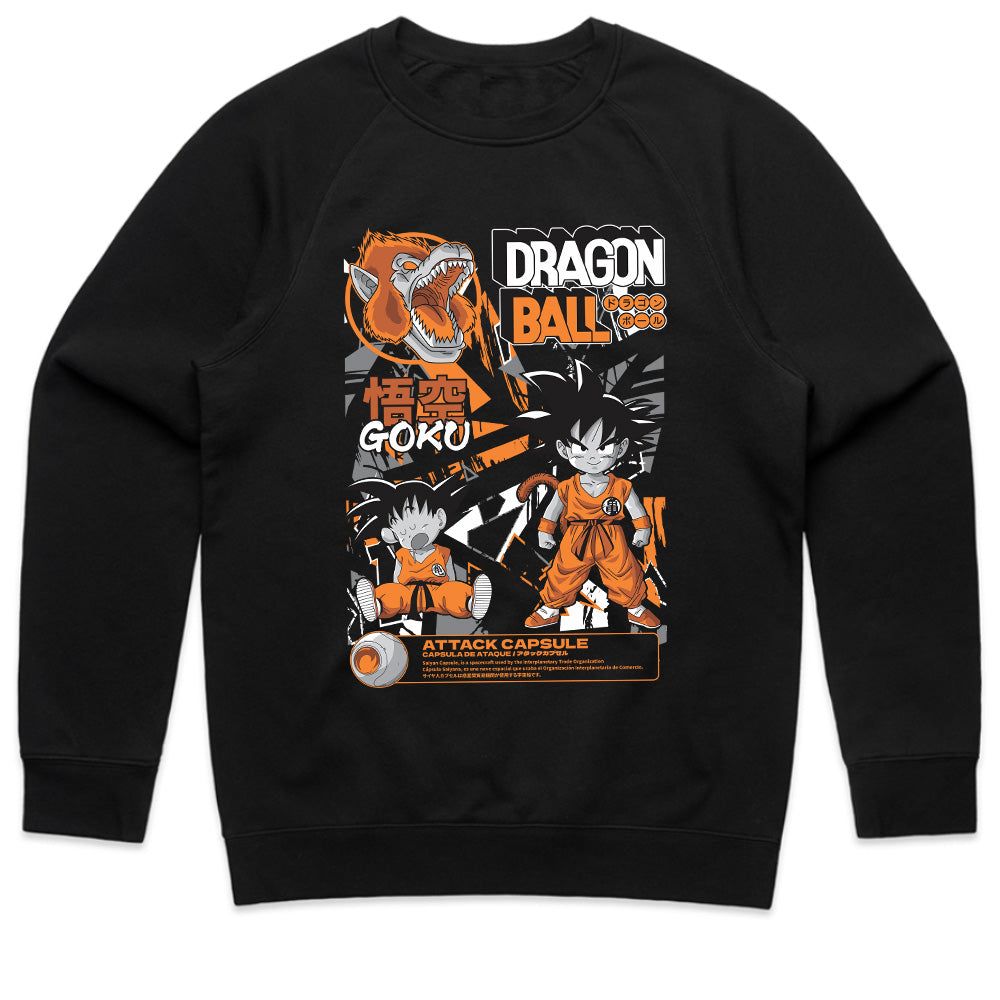 Young Goku & Great Ape Form T-Shirt – Classic Dragon Ball Retro Design