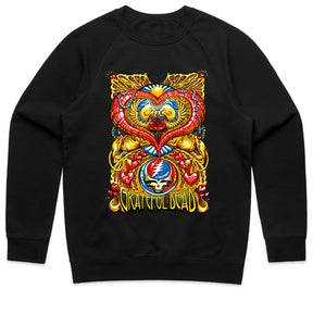 Grateful Dead Psychedelic Heart & Skull Lightning Bolt T-Shirt